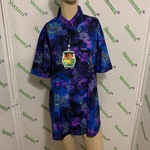 RSVLTS Shirt Scooby-Doo Zoinks! Shaggy Tie Dye Black Light KUNUFLEX Mens L